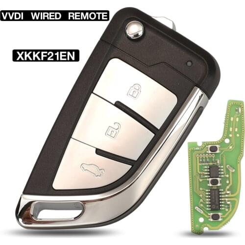 Kutery 5PCS PN:XKKF21EN VVDI Wired Universal Super Flip Folding 3BTN Remote Car Key For VVDI Key Tool Xhorse English Version