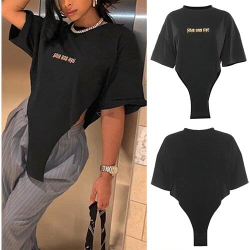 Summer Fashion Fight Irregular Loose Casual Top Printed Short Sleeve Ladies T-Shirt