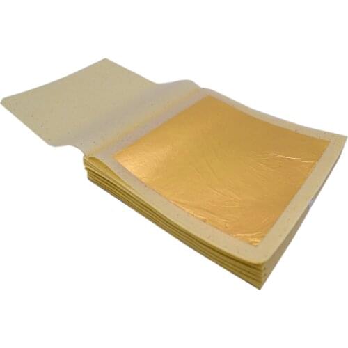 Pure Real Gold Leaf foil sheet For face Beauty Edible Food Decoration 100 sheets 9.33 x 9.33 cm 99.99% Gold