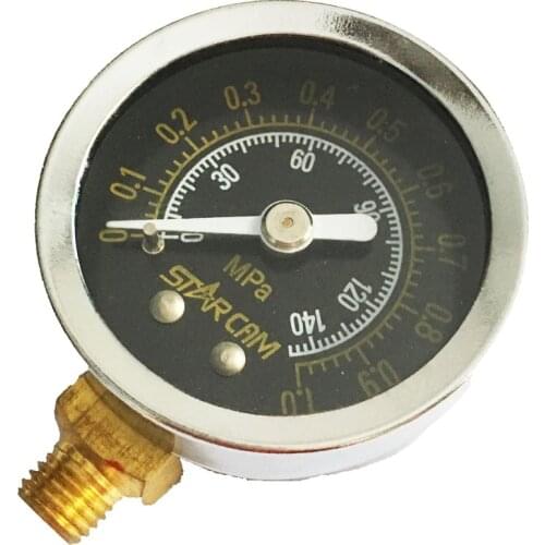 0-1Mpa Gas Pressure Meter Pressure Gauge Fuel Air Compressor Meter Hydraulic Pressure Tester Manometer Double Scale Pressure