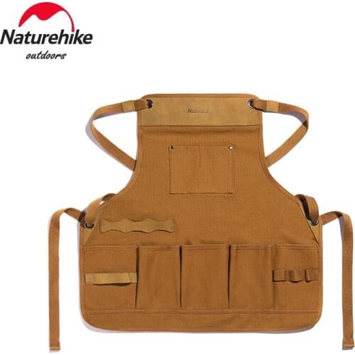 Naturehike Multi Functional Leather Apron Outdoor Work Clothes Retro Camping Uniform Multi Pocket Design And Wear-resisting
