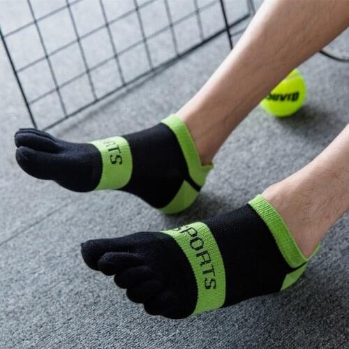 3 Pairs Male Cotton 5 Toe Socks Mens Sports Five Finger Socks Summer Dress Ankle Socks