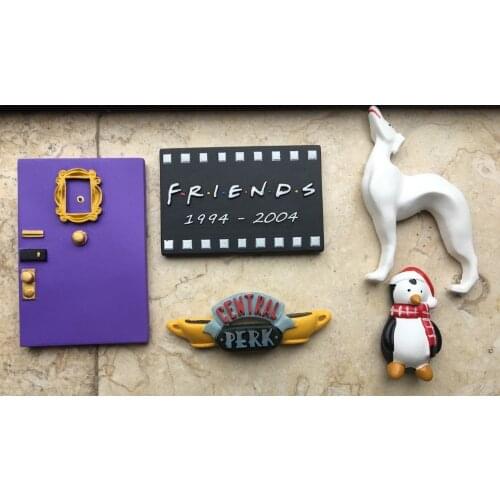 New Friends Monica Door Photo Frame Central Perk hugsy Big white dog Resin Refrigerator Stickers Magnets