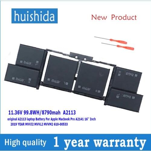 11,36V 99.8WH 8790mah new original laptop battery for APPLE Macbook Pro A2141 2019 year MVVL2 MVVM2 610-00533 series