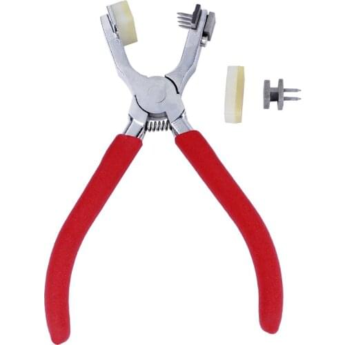 Silent DIY Leather Craft Tools Hole Punches Rhombus Point Pliers Stitching Hand Pliers 2+4 Tooth Rhombus Point Pliers