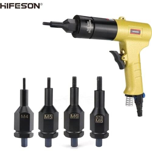 Pneumatic Rivet Gun Electric Ram Gun Accessories M4 M5 M6 M8 Extension Rod Ram Gun Head Assembly Nut Gun