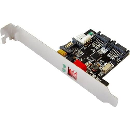 SATA II 2 Port sata2.0 Multiplier (PM) Bracket Mounting RAID 0,1,JBOD Dual Channel Hard Disk Accelerator Card auto smart raid