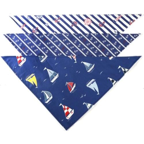 Cotton Pet Saliva Towel Stripes Dogs Cats Bandanas Birthday Party Pet Accessories for Puppy Kitten Teddy Chihuahua