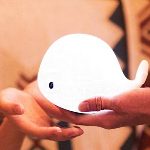 Table Sleeping Lamps Children Christmas Lamp Gift 1pc Baby Room LED Night Lights Whale Cartoon Night Light kids Bedroom