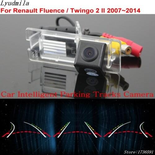 Lyudmila Car Intelligent Parking Tracks Camera FOR Renault Fluence / Twingo 2 II 2007~2014 Car Back up Reverse Rear View Camera