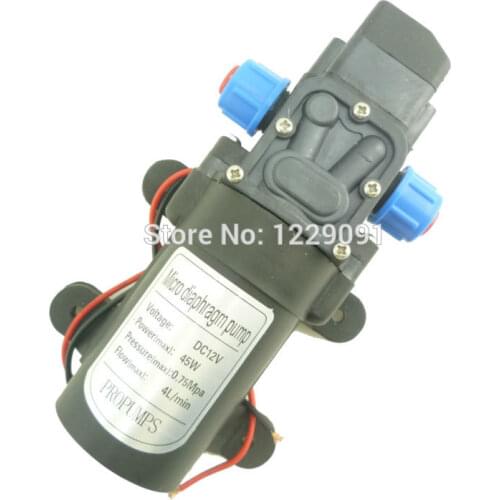 45W 4L/min battery powered High pressure small 12v water pump for clean, spray- Automatic pressure switch
