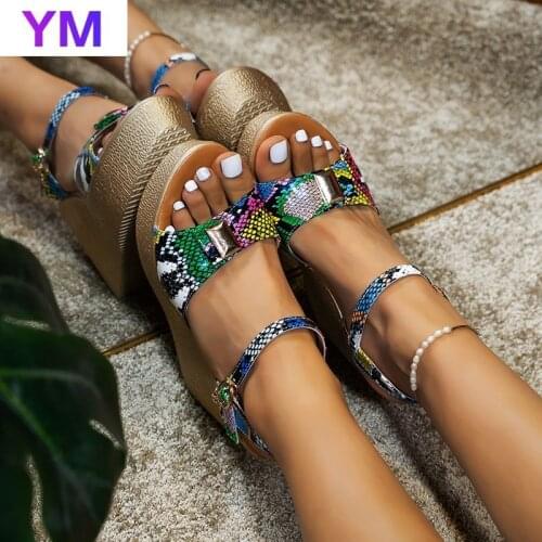Pink Green 2021 Summer Fashion Women Sandals Platform Wedge Solid Shoes Gladiator Big Size 35-40 Zapatos De Mujer Plataforma