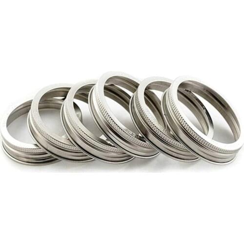 100 Pcs Regular Mouth 70MM Mason Jar Canning Lids, Reusable Leak Proof Split-Type Silver Lids with Silicone Seals Rings