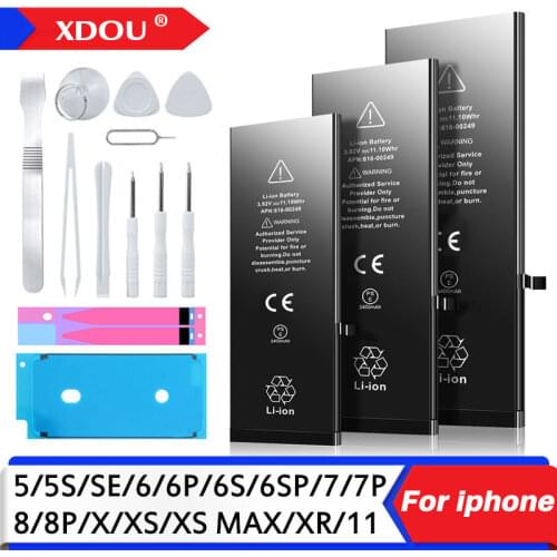 2021 zero-cycle high-quality battery for iPhone 6 6S 5S SE 7 8 Plus X Xs Max 11 mobile phone batteries with free tools sticker