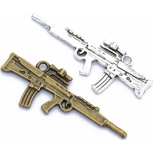 30pcs vintage gifts Sniper rifle alloy charms lot DIY making bracelet necklace jewelry accessories charms for jewelry making