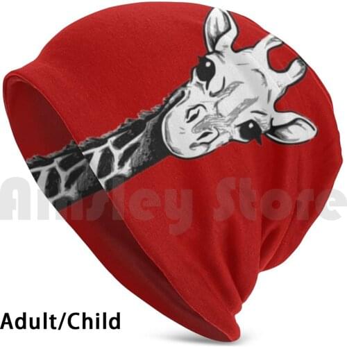 Giraffe Cute Sabana Africa Beanies Knit Hat Hip Hop Giraffe Jirafa Animal Animales Manchas Africa Sabana