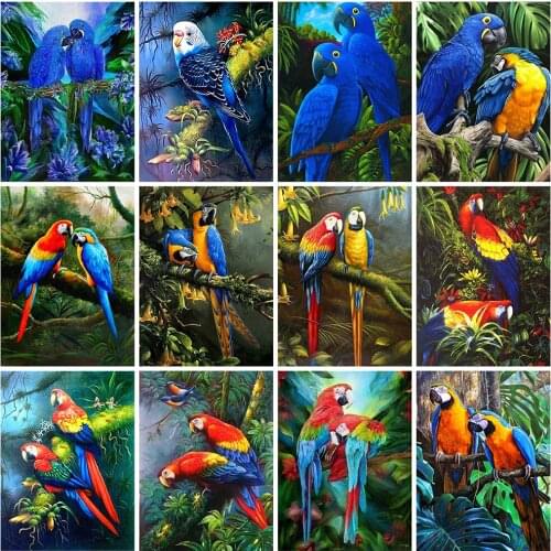 HUACAN 5d Diamond Painting Parrot Home Decor Handicraft DIY Diamond Embroidery Cross Stitch Bird Mosaic Animal Wall Art