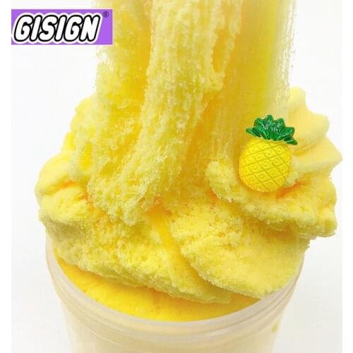 Pineapple Slime Fluffy Toys Clay Cloud Slime Scented Charm Mud Stress Relief Putty Kids Clay Toy Big 60ml 120ml