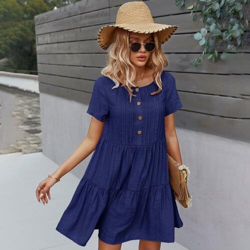 Летние платья на пуговицах BellFlower China At AliExpress