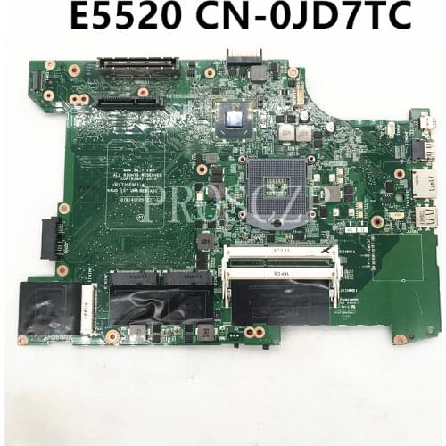 Free shipping for E5520 Laptop Motherboard CN-0JD7TC 0JD7TC 9D7TC HM65 DDR3 100% Full tested
