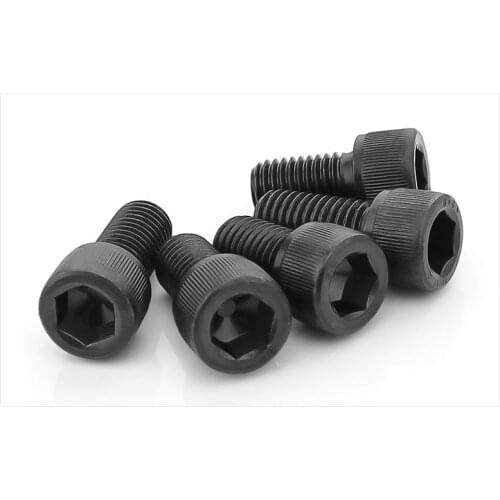 DIN912 12.9 grade bolts high strength Carbon steel hex socket screws M12 M14 screws black twill cylindrical head bolts