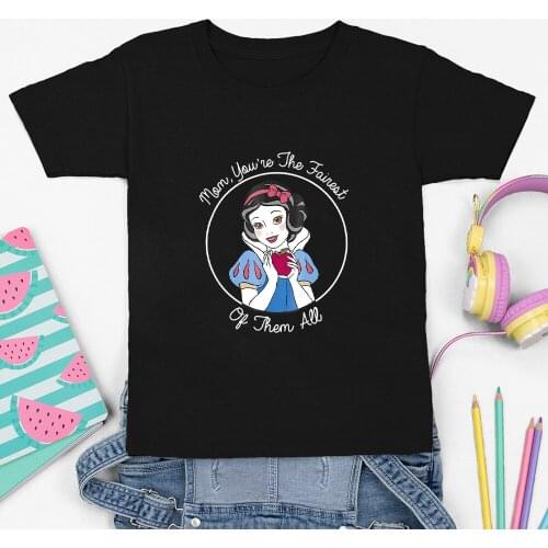 Children T-shirt Disney Snow White Cartoon Printing Summer New Products Fashion Short Sleeve Color T Shirt Kids Four Seasons Top