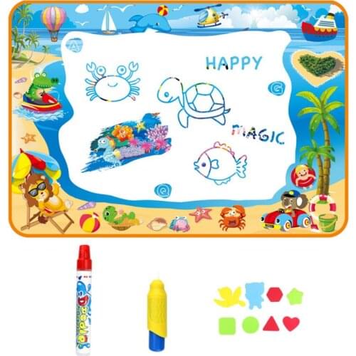Writing Magic Doodle Mat Drawing Water Pen Painting Board Kid Boy Girl Toy Gifts