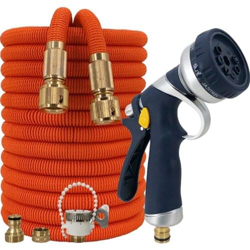Expandable Magic Hose Pipe High-Pressure Car Wash Hose Adjustable Spray Flexible Home Garden Watering Hose Cleaning Water Gun