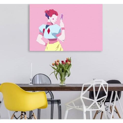 Hisoka Morow Hunter x Hunter Anime Poster Framed Wooden Frame Canvas Painting Wall Art Decor room Study Home Decoration Prints
