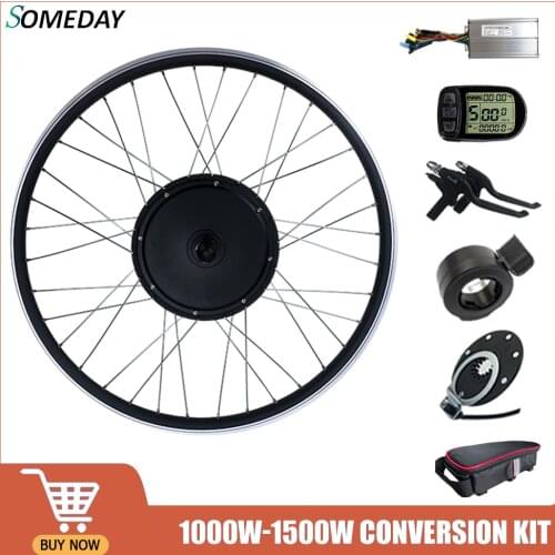 SOMEDAY Electric Bike Conversion Kit 48V1000W 1500W Rear Cassette 20-28 inch 700C Hub Motor Wheel for Bicycle