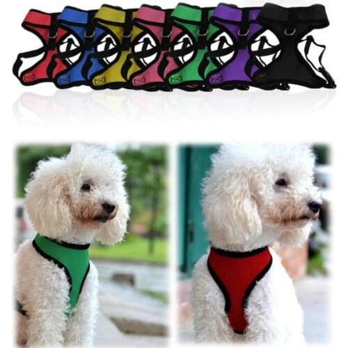 Breathable mesh small dog Pet Harness and Leash Set Puppy Vest Pet Chihuahua Yorkshire Nylon Leash Lead Collar Set