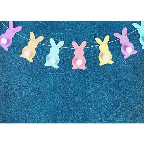 Colorful Rabbit Easter Photo Backgrounds Computer Printed Backdrop for Baby Children Home Party Photoshoot Photography Props