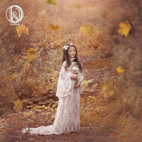 Don&Judy Boho Lace 4-8 Years Old Kid Girl Dresses for Photo Shoot Party Evening Tassels Dress Clothes Photography Prop 2021