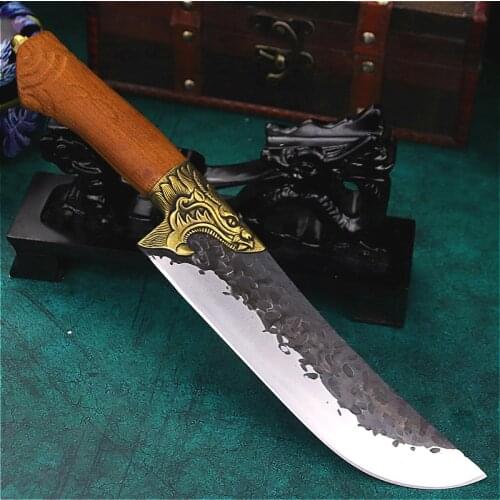 Longquan hand forged kitchen knife ghost hand made kitchen knives sharp slicer boning knife single set of outdoor kitchen knife