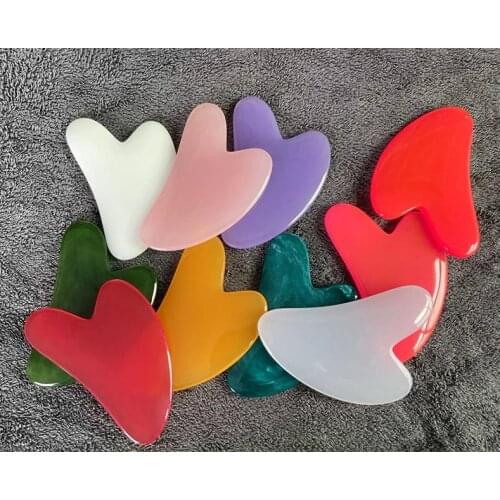 Guasha Massage Natural Stone Face Massag Jade Resin Beeswax Gua Sha скребок Board Acupoint Eye Care SPA Massager Tool