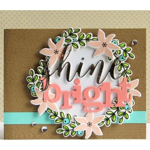 Fancy Word Shine Metal Cutting Dies Stencil for DIY Scrapbooking Photo Album Embossing Paper Cards Decorative Crafts Die Cuts