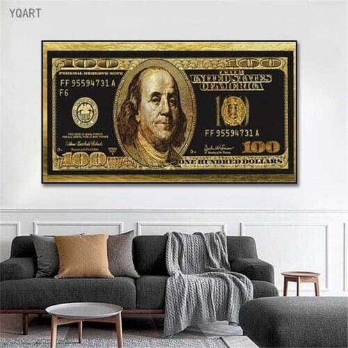 Motivational Artwork Money Never Sleep Canvas Art Poster Money Quotes Art Painting Picture for Modern Home Office Wall Decor