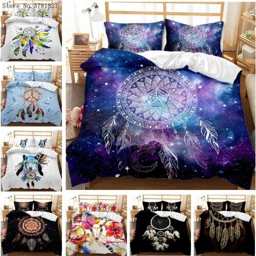 2/3 Pieces Bohemian Bedding Set 3D Print Indian Mandala Duvet Cover Hippie Boho Bed Quilt Cover For Bedroom Bed Cover Set