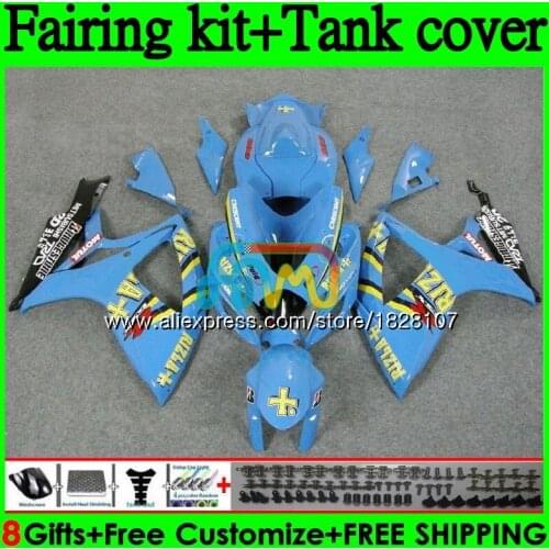 +Tank K6 For SUZUKI GSXR 750 600 600CC 750CC GSX-R750 95BS.57 GSXR750 GSXR-600 K6 GSXR600 06 07 2006 RIZLA blue 2007 Fairings