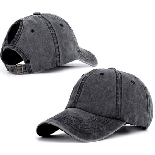 Solid Spring Summer Cap Women Ponytail Baseball Cap Fashion Hats Men Baseball Cotton Outdoor Simple Visor Casual Cap #T1P