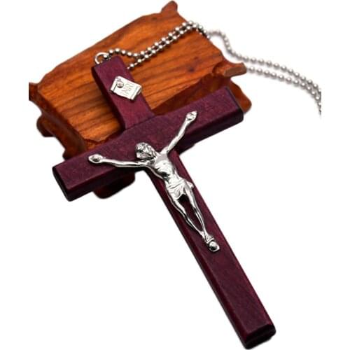 Wholesale Catholic Orthodox Wooden Rosary Beads Brand Necklaces Religious Jesus Praying Necklaces Beads Jewelry