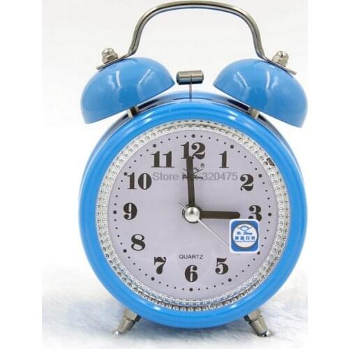 By dhl or ems 200 pcs Lovely high quality Mini Cartoon Dial Number Round Desktop Alarm Clock Clocks