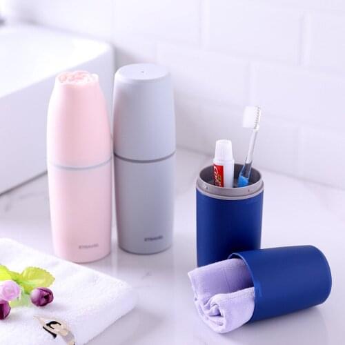 GURET Portable Travel Wash Set Toothpaste Toothbrush Storage Cup For Bathroom Creative Outdoor Travel Cup Bathroom Accessories
