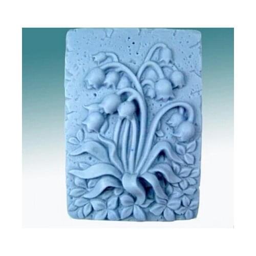 Rectangle lily of the valley modelling silicon Cake decoration mold Cake mold manual Handmade soap mold