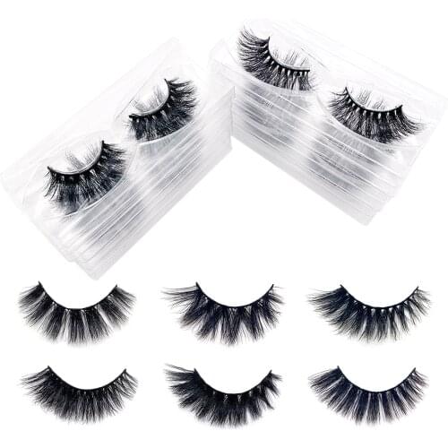 25 Pairs Wholesale 6D Mink Eyelashes Natural Fluffy Extension Work Date Party Holiday No Box Eye Lashes E14 D22