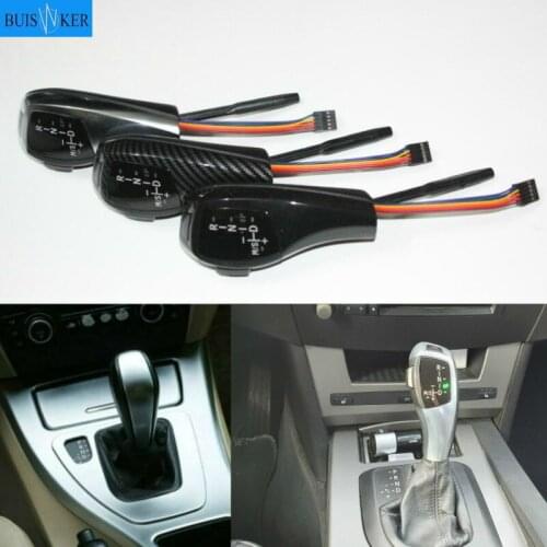 Shift Handle Replacement Carbon Fiber Black Silver F30 Style LED Gear Shift Knob for BMW 6 Series 2004-2006 E63 Accessories