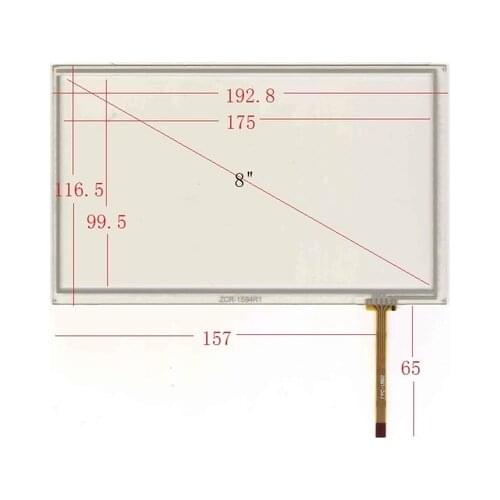 192.8*116.5 mm 193*117 192*116 mm New 8 inch resistance touch screen