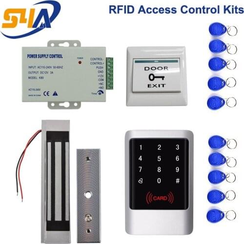 Touch screen Metal access control keypad work with Magnetic lock for wooden door