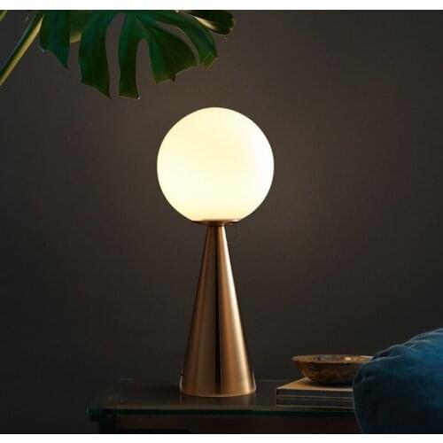 Nordic Glass Table Lamps for Bedroom Living Room Bedside Lamp Modern Study Led Gold Desk Light Fixtures Industrial Home Decor