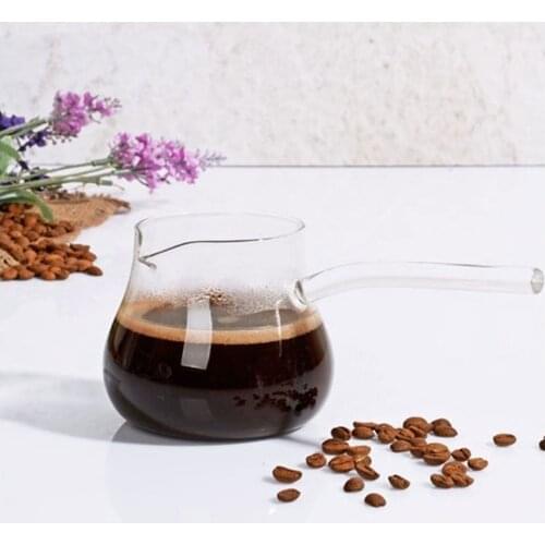 Turkish Coffee Glass Pot 600 ml High Temperature Resistant Multi-Purpose Warmer Quality Durable Healthy Borosilicate Teapot